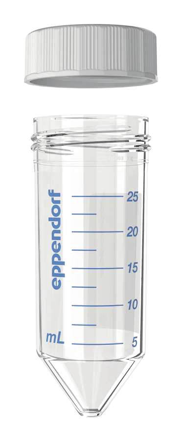 艾本德Eppendorf Conical Tubes 25 mL 帶螺旋蓋, 25 mL, 無(wú)菌、無(wú)熱原, 無(wú)RNase和DNase, 無(wú)DNA, 無(wú)色, 200 個(gè) (8 包 × 25 個(gè))